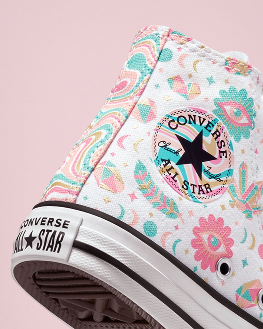 Tenisky Vysoke Converse Chuck Taylor All Star Mystic Gems Dievcenske Biele Ruzove Koralove | SK MZXYH9